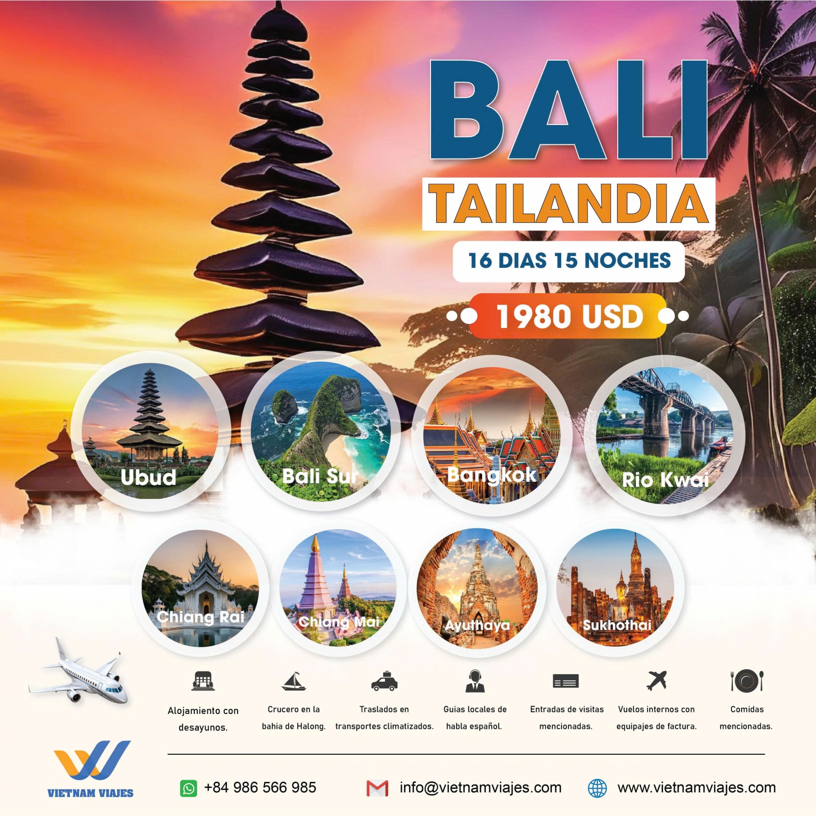 Viaje por Bali y Tailandia en 16 dias