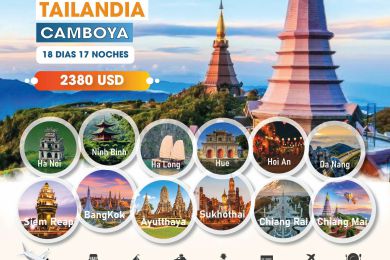 VIAJE POR VIETNAM,  CAMBOYA Y TAILANDIA -  19 DIAS 18 NOCHES