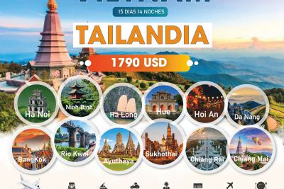 VIAJE POR VIETNAM Y TAILANDIA  – 15 DIAS 14 NOCHES
